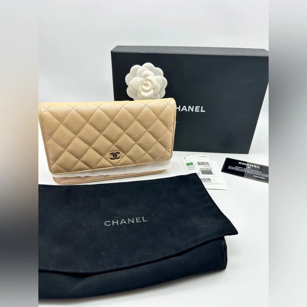 Chanel WOC 19S Iridescent Beige Caviar Leather with Gold Hardware 27xx